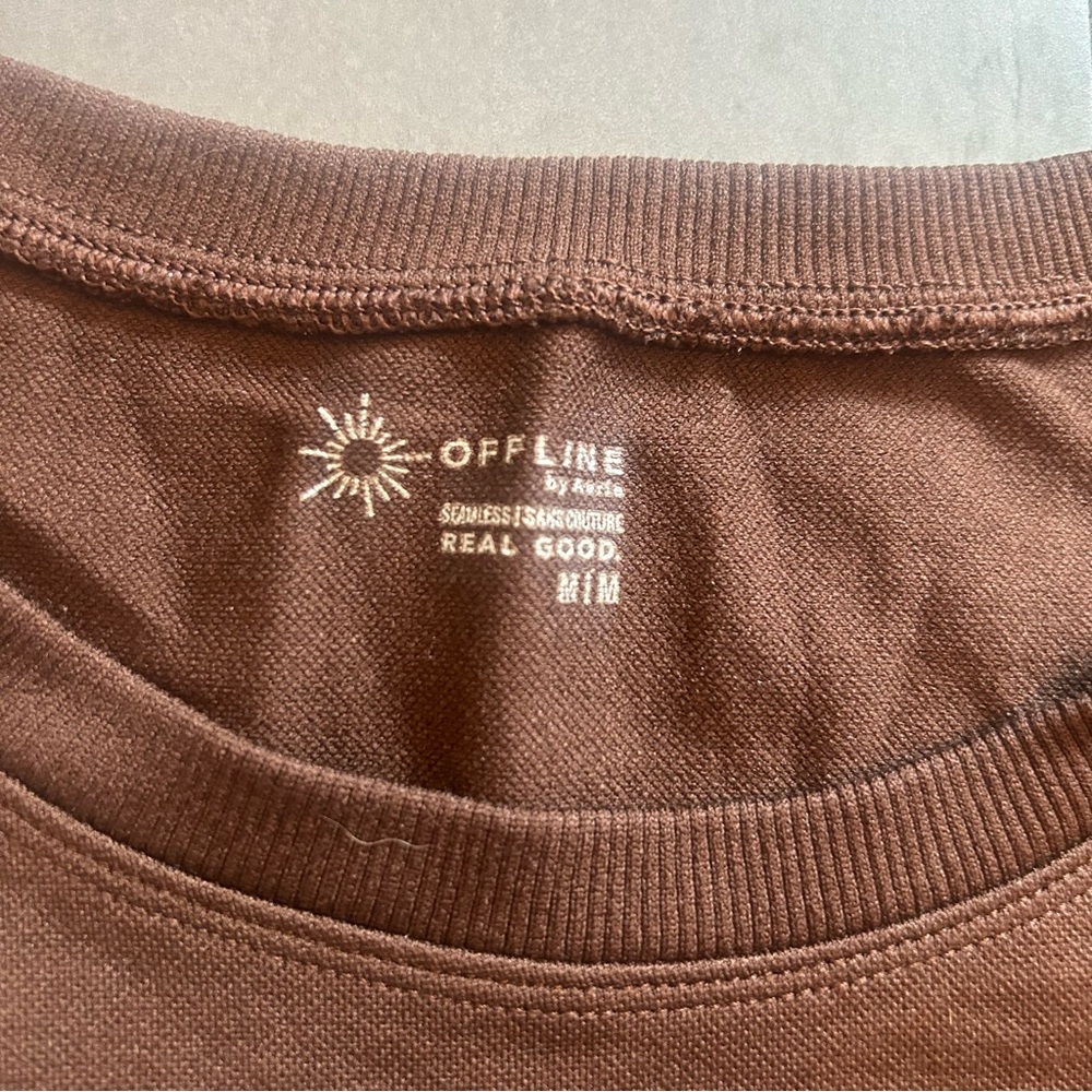 Aerie Offline Sidewalk Seamless Long Sleeve Crop Top - Picture 4 of 5